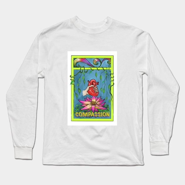 Compassion Heart Long Sleeve T-Shirt by pvjaffe